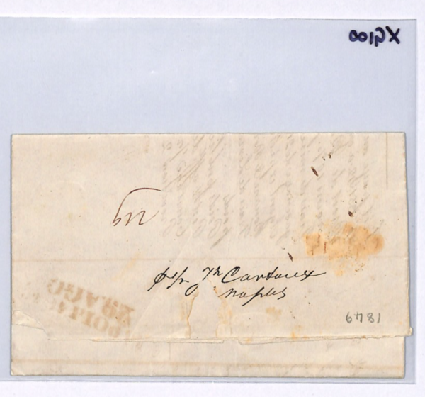 SICILY Cover 1849 Palermo LETTER Per SHIP *Marie Antoinette* Italy-France XG100 - Image 13