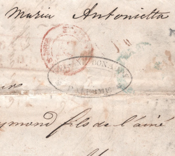 SICILY Cover 1849 Palermo LETTER Per SHIP *Marie Antoinette* Italy-France XG100 - Image 5