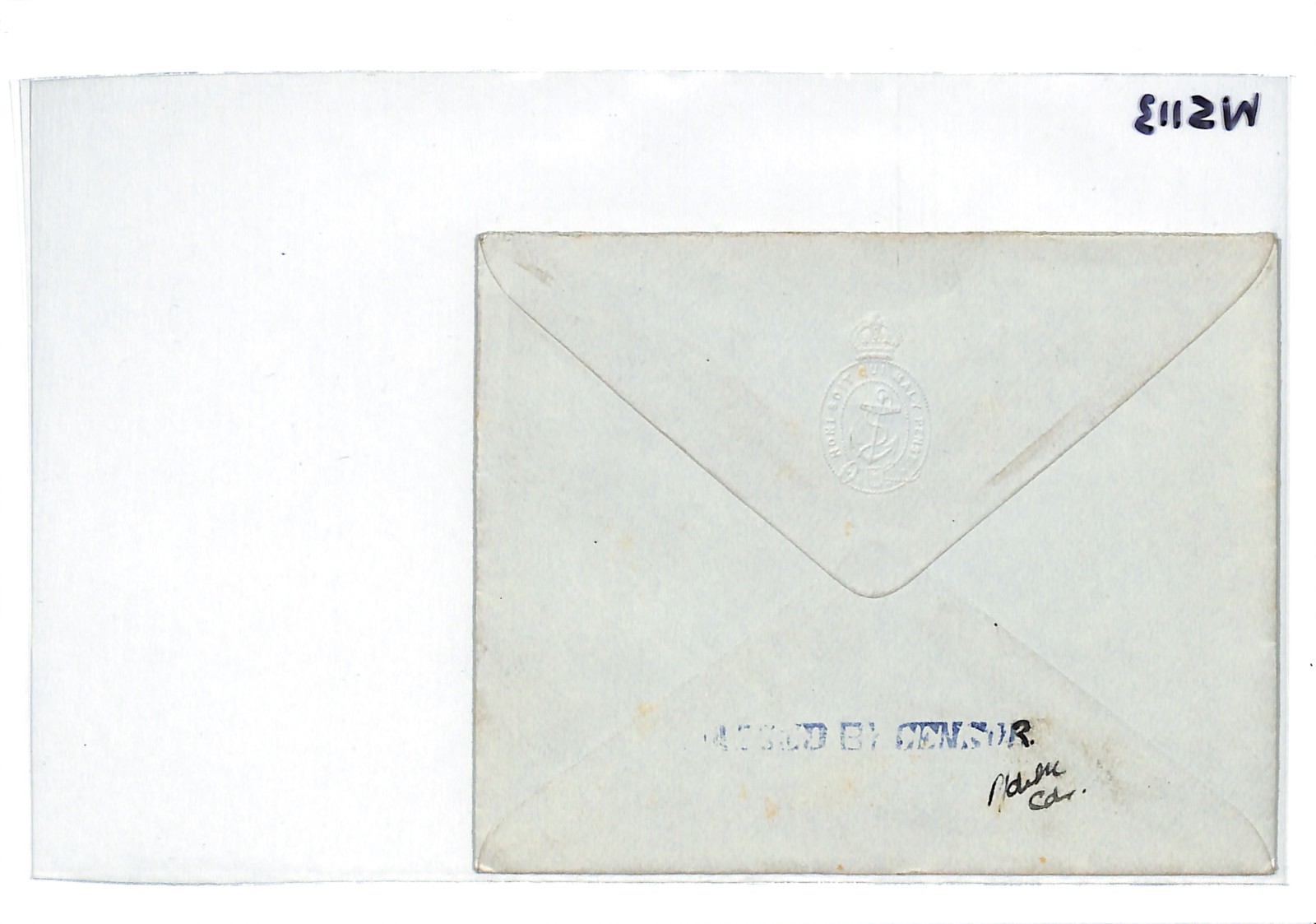 SIERRA LEONE KGVI Cover WW2 Crude *NAVAL CENSOR* Signed COMMANDER Croydon WS113 - Image 6