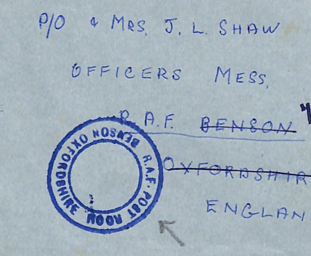 SINGAPORE 10c Fish Cover CHANGI Forwarded *RAF POST ROOM BENSON* Oxon WJ106 - Image 5