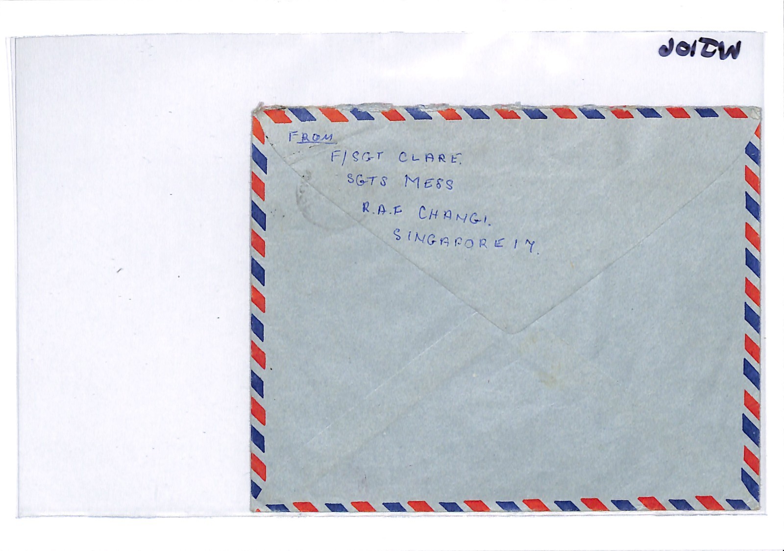 SINGAPORE 10c Fish Cover CHANGI Forwarded *RAF POST ROOM BENSON* Oxon WJ106 - Image 8