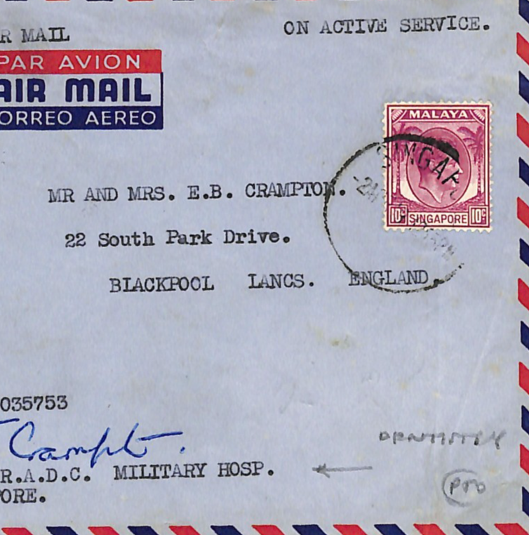 SINGAPORE BRITISH FORCES Malaya 1955 *DENTISTRY* Cover MILITARY HOSPITAL WH42 - Image 5