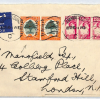 SOUTH AFRICA 6d *Official* PAIR Cover 1d Nurse STRIP WW2 Jo'burg {samwells}XJ187