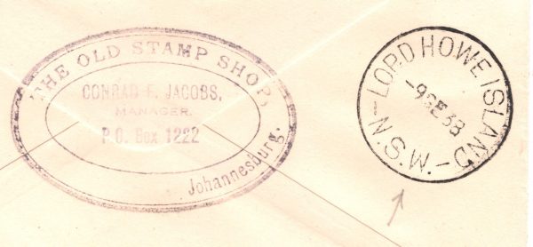 SOUTH AFRICA Cover *LORD HOWE ISLAND* Mail 1938 Australia NSW CDS {samwells}XW73 - Image 16