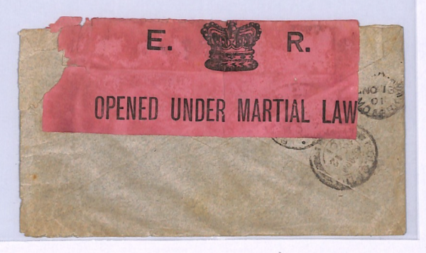 SOUTH AFRICA OVS BOER WAR Cover CEYLON POW CAMP Diyatalawa Bloem 1901 XV25 - Image 4