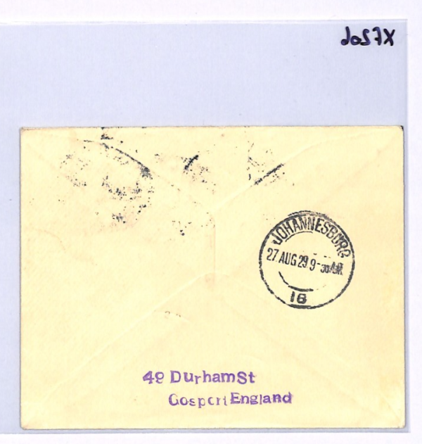 SOUTH AFRICA PAQUEBOT Air Mail GB Smye Cover 1929 *PUC* FRANKING Cape Town XF206 - Image 11