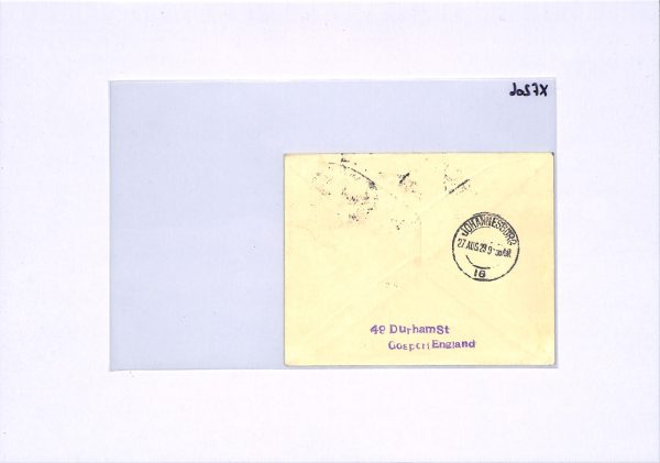 SOUTH AFRICA PAQUEBOT Air Mail GB Smye Cover 1929 *PUC* FRANKING Cape Town XF206 - Image 14