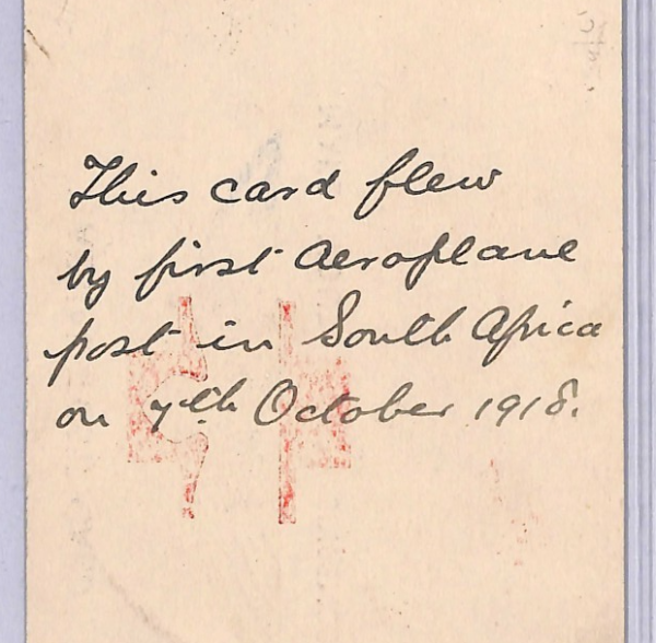 SOUTH AFRICA WW1 Air Mail 1918 *FIRST FLIGHT* RAF Large Wing 6d Postcard WT24 - Image 4