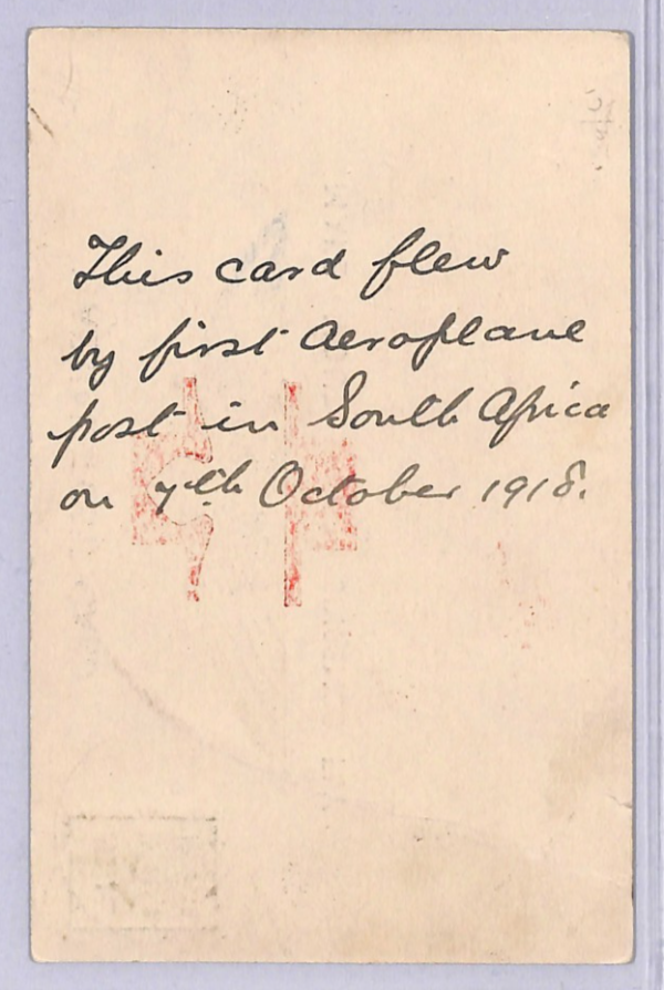 SOUTH AFRICA WW1 Air Mail 1918 *FIRST FLIGHT* RAF Large Wing 6d Postcard WT24 - Image 5