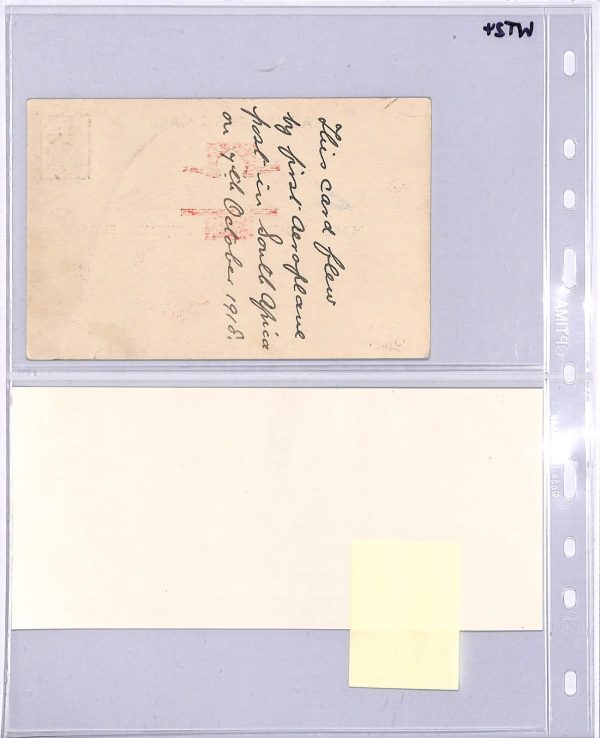 SOUTH AFRICA WW1 Air Mail 1918 *FIRST FLIGHT* RAF Large Wing 6d Postcard WT24 - Image 9