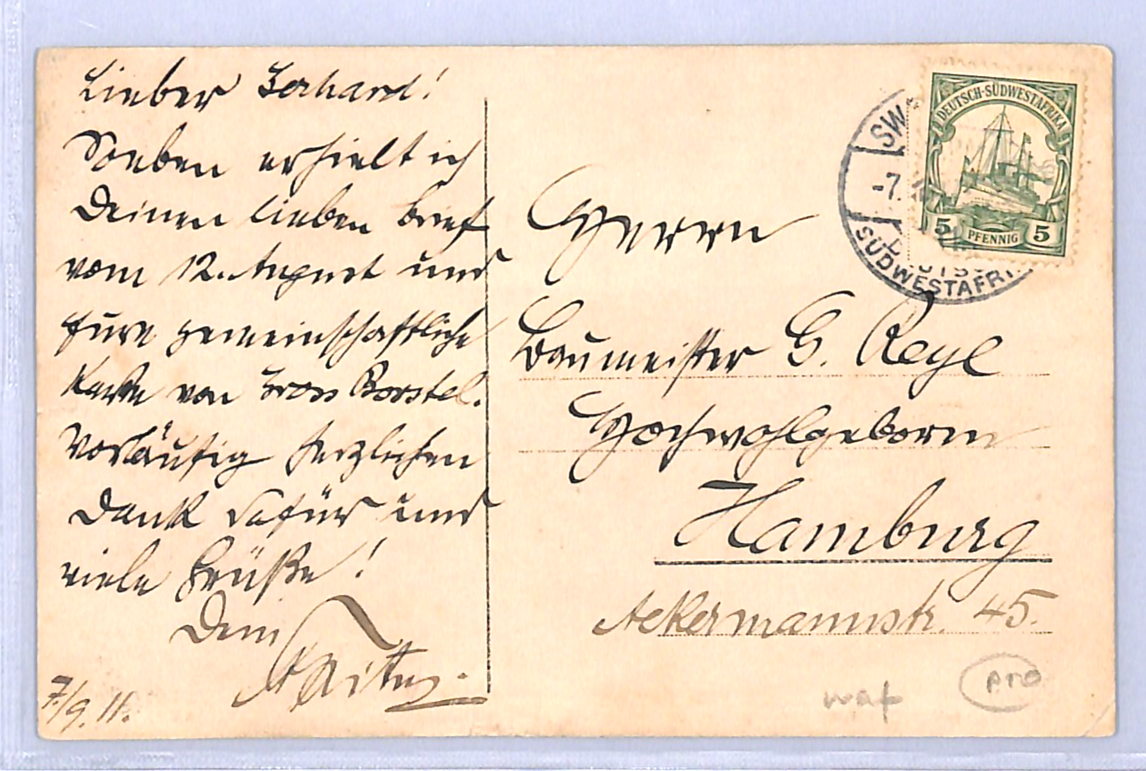 SOUTH WEST AFRICA Germany Cols Postcard *SPRINGBOK* Photo PPC Savanna 1911 WO33 - Image 6