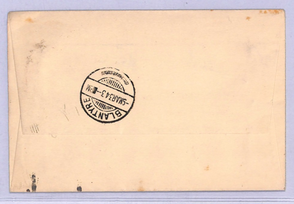 SOUTHERN RHODESIA Air Mail 1934 Cover FIRST FLIGHT Blantyre NYASALAND Cachet WT2 - Image 3
