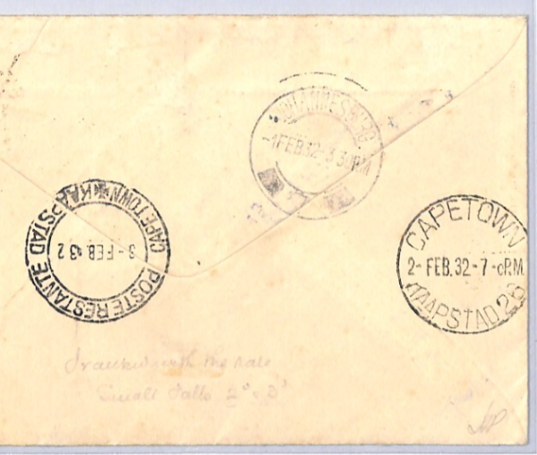 SOUTHERN RHODESIA Air Mail Cover IMPERIAL FIRST FLIGHT 1932 Cape Town XW64 - Image 6