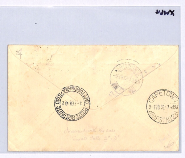 SOUTHERN RHODESIA Air Mail Cover IMPERIAL FIRST FLIGHT 1932 Cape Town XW64 - Image 8
