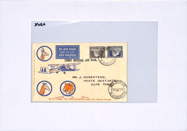 SOUTHERN RHODESIA Air Mail Cover IMPERIAL FIRST FLIGHT 1932 Cape Town XW64 - Image 9