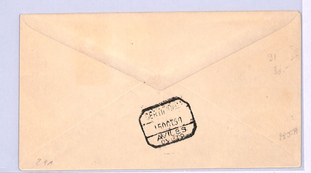 SPAIN 1950 FDC Illustrated *IMPERF* 2.5p 1p STAMP CENTENARY Expo Madrid XV219 - Image 4