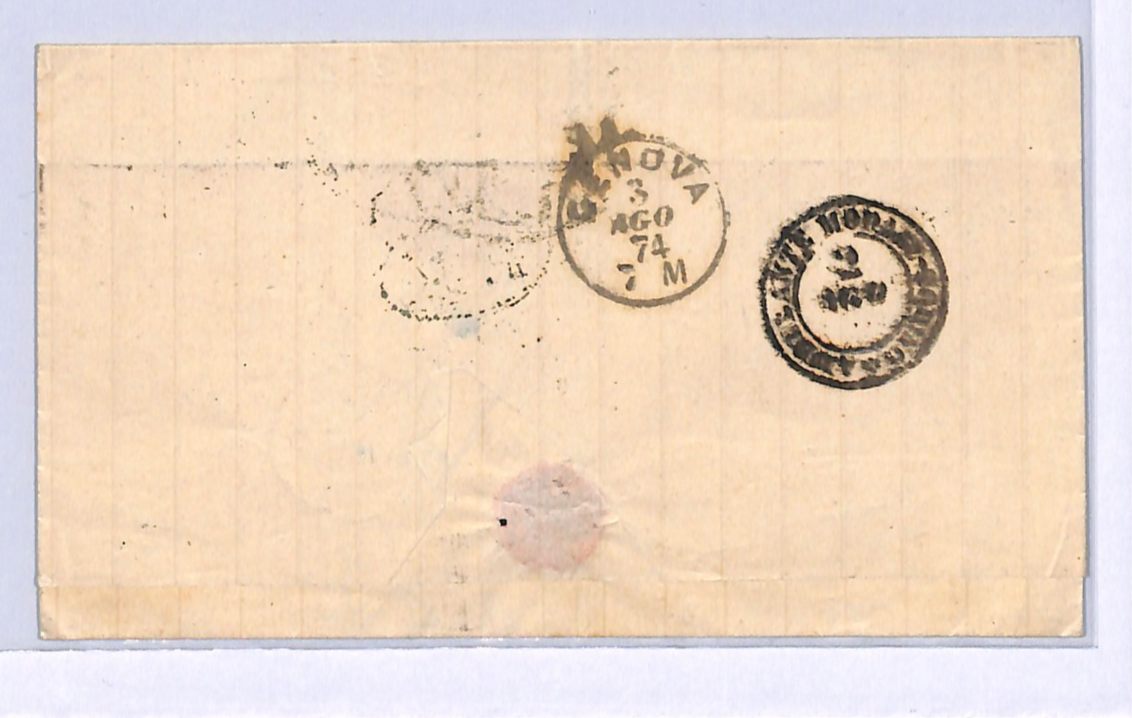 SPAIN Classic 50c Cover Barcelona 1874 Genova *Via di Junquera* {samwells}WO119 - Image 5
