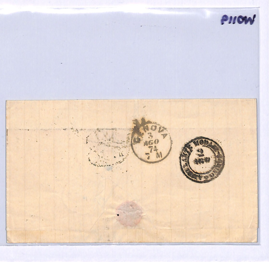 SPAIN Classic 50c Cover Barcelona 1874 Genova *Via di Junquera* {samwells}WO119 - Image 10