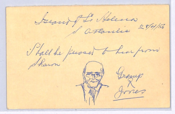ST HELENA/GB Used Abroad KGVI REPLY CARD 1956 *Hand-Illustrated* PORTRAIT XW36 - Image 5