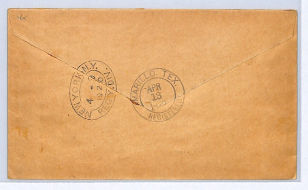 ST VINCENT KGV 2d Grey Cover Reg 1920 Amarillo Texas SG.110 Cat £38x3=£114+XW311 - Image 4