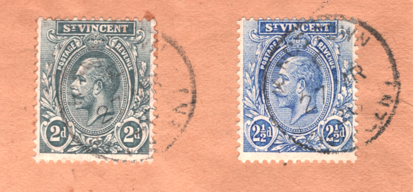 ST VINCENT KGV 2d Grey Cover Reg 1920 Amarillo Texas SG.110 Cat £38x3=£114+XW311 - Image 5