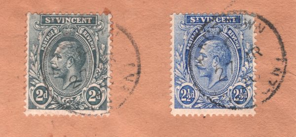 ST VINCENT KGV 2d Grey Cover Reg 1920 Amarillo Texas SG.110 Cat £38x3=£114+XW311 - Image 8