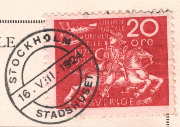 SWEDEN 1924 FDC *UPU* Cards{3} 20o 25o 30o First Day Covers STADSHUSET CDS YG383 - Image 5