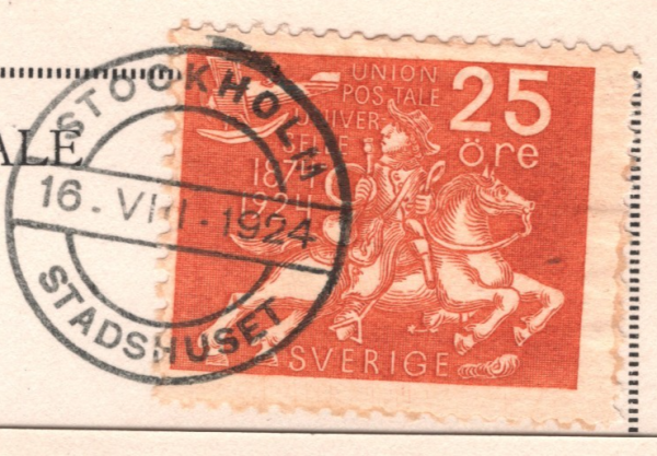 SWEDEN 1924 FDC *UPU* Cards{3} 20o 25o 30o First Day Covers STADSHUSET CDS YG383 - Image 6