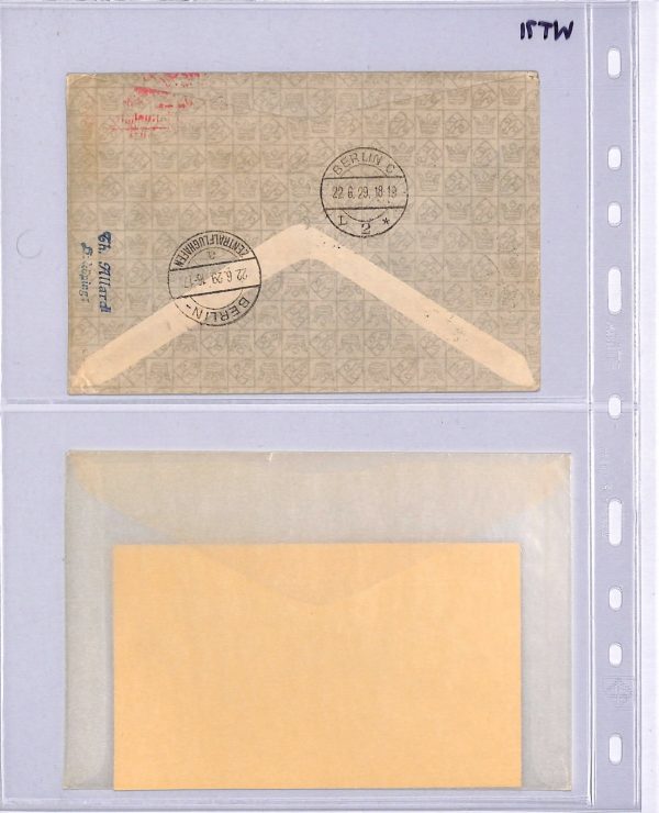 SWEDEN Air Mail 1929 Cover FIRST FLIGHT Berlin Stettin Kalmar {Joffe}WT71 - Image 10