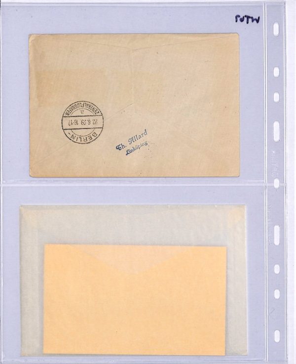 SWEDEN Air Mail 1929 Cover FIRST FLIGHT Vienna via Stettin & Berlin {Joffe}WT67 - Image 11