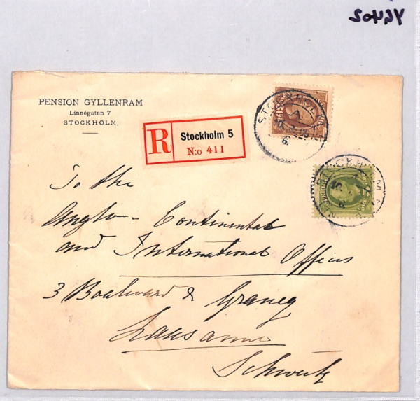 SWEDEN Cover *INDUSTRIES EXHIBITION* Advert Label 1909 Tied Reg Stockholm YG402 - Image 13
