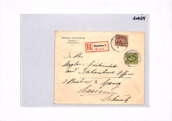SWEDEN Cover *INDUSTRIES EXHIBITION* Advert Label 1909 Tied Reg Stockholm YG402 - Image 17