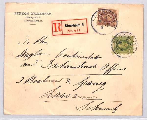 SWEDEN Cover *INDUSTRIES EXHIBITION* Advert Label 1909 Tied Reg Stockholm YG402 - Image 4