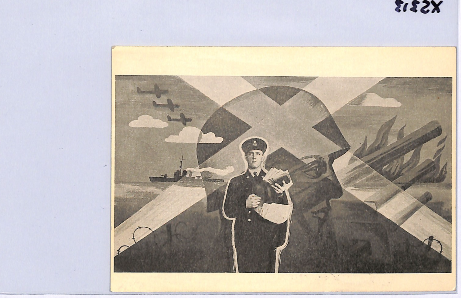 SWEDEN MILITARY (WW2) *PROPAGANDA* Postcard SOLDIER STAMP Block{4} PA POST XS313 - Image 12