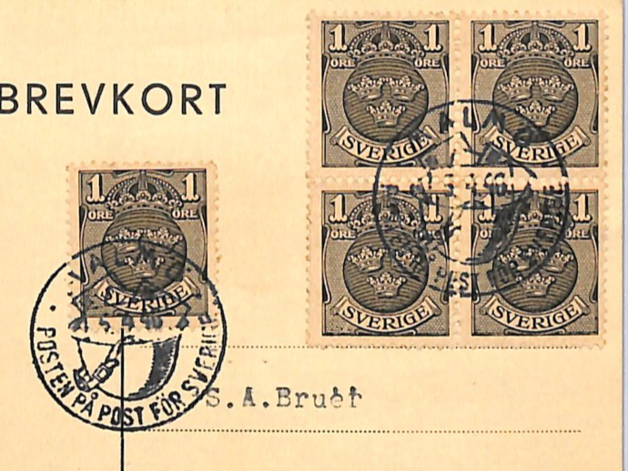 SWEDEN MILITARY (WW2) *PROPAGANDA* Postcard SOLDIER STAMP Block{4} PA POST XS313 - Image 6
