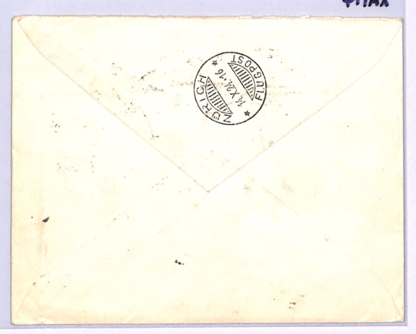 SWITZERLAND 1924 *UPU* Set Air Mail FLIGHT Cover Geneva-Zurich Thalwil XA174 - Image 5