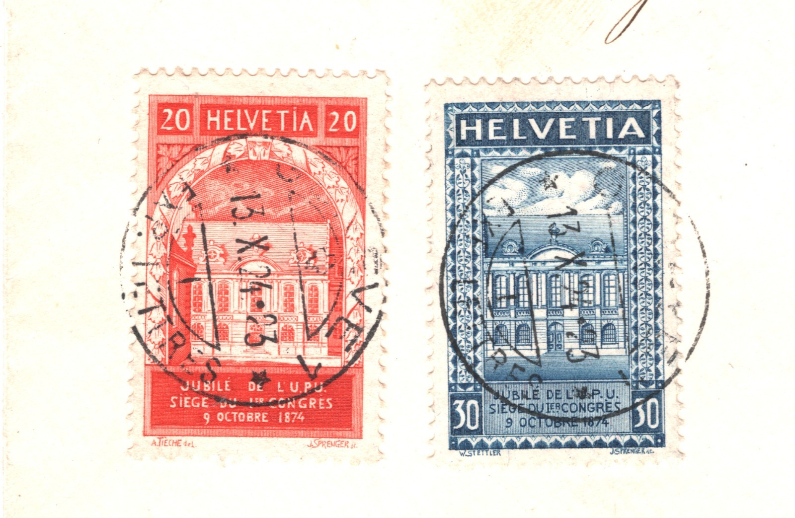 SWITZERLAND 1924 *UPU* Set Air Mail FLIGHT Cover Geneva-Zurich Thalwil XA174 - Image 6