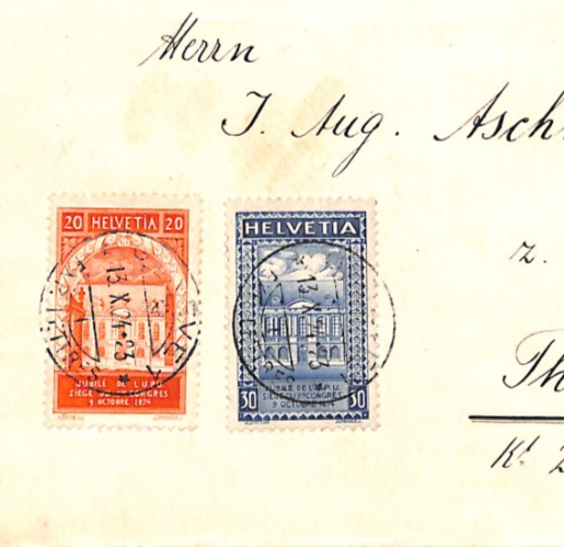 SWITZERLAND 1924 *UPU* Set Air Mail FLIGHT Cover Geneva-Zurich Thalwil XA174 - Image 9