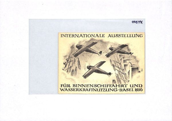 SWITZERLAND Air Mail Card 1926 SCHWEIZER MUSTERMESSE Basel Fair Registered XT244 - Image 5
