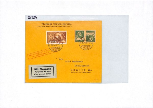 SWITZERLAND Air Mail Cover 1925 Zurich GERMANY Berlin{samwells-covers}XT236 - Image 5