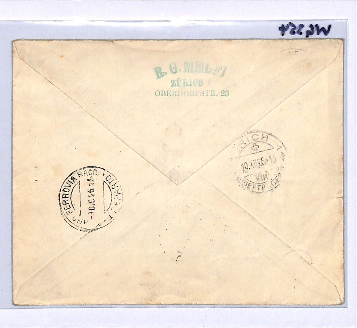 SWITZERLAND Air Mail Cover 1926 *AFRIKAFLUG* Zürich Rail Station Reg Italy WG354 - Image 11