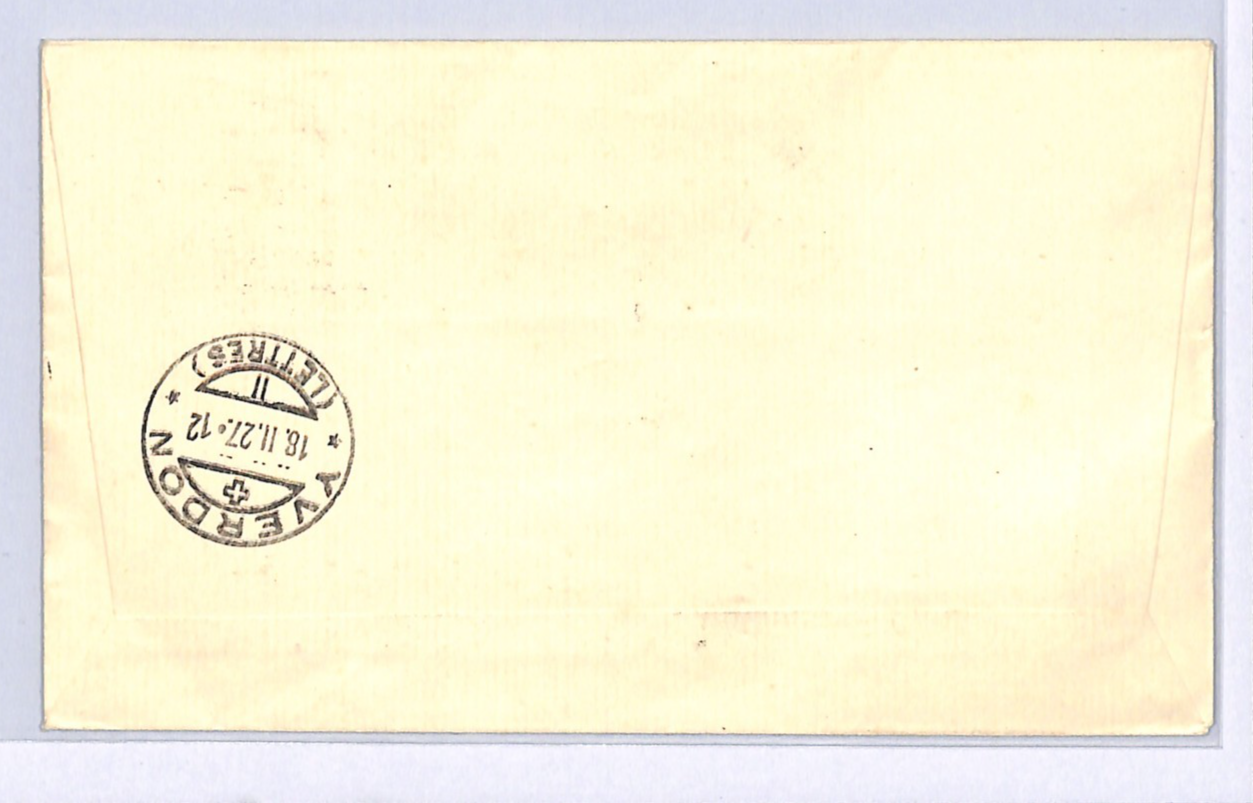 SWITZERLAND Air Mail Cover 1927 FIRST FLIGHT Brugg-Yverdon Pestalozzi WQ117 - Image 4