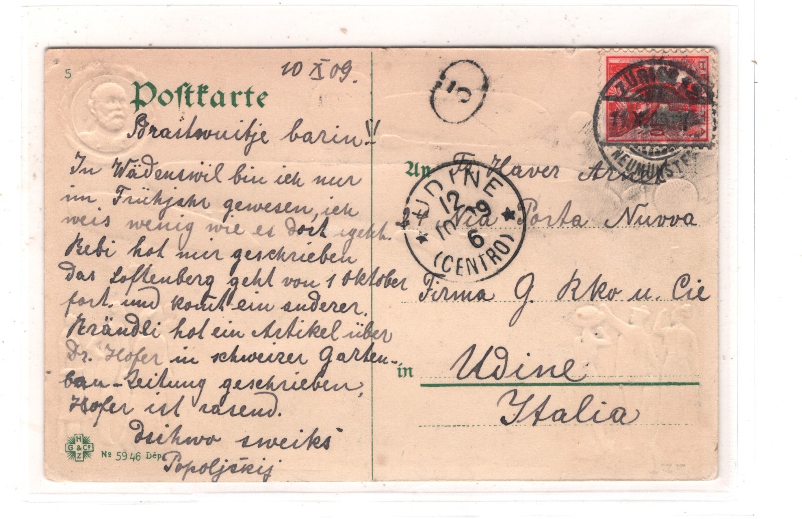 SWITZERLAND Card ZEPPELIN *GORDON BENNETT* BALLOON Zurich 1909 AVIATION KZ30 - Image 3