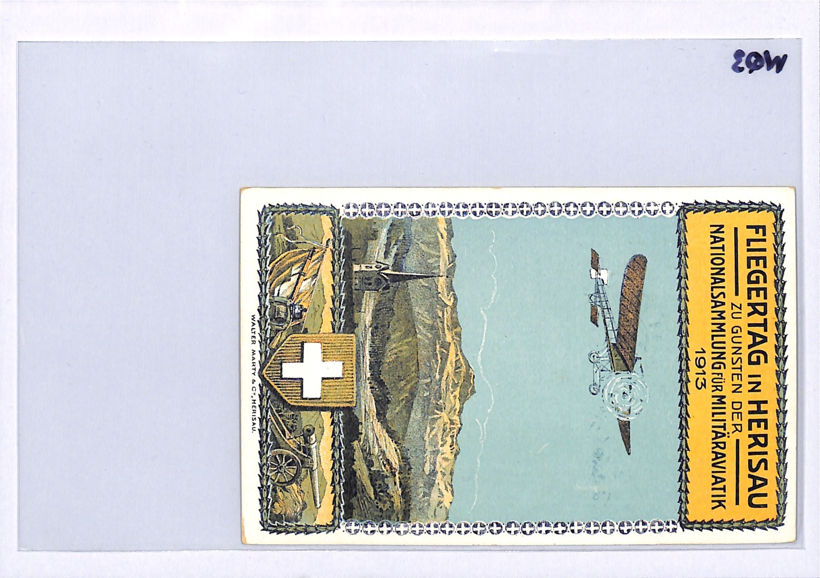 SWITZERLAND Flight Card 1924 *FLUPOST GRENCHEN* 30c Semi-Official Air Stamp WQ3 - Image 12