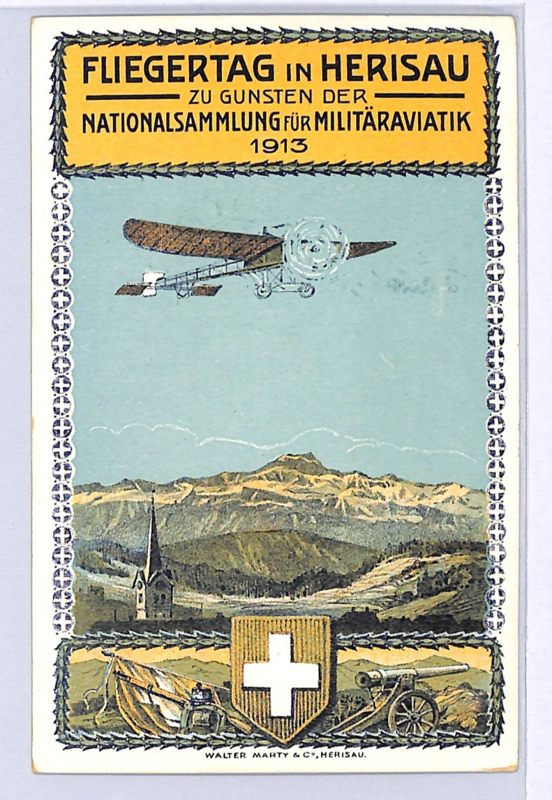 SWITZERLAND Flight Card 1924 *FLUPOST GRENCHEN* 30c Semi-Official Air Stamp WQ3 - Image 5