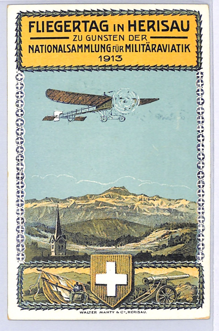 SWITZERLAND Flight Card 1924 *FLUPOST GRENCHEN* 30c Semi-Official Air Stamp WQ3 - Image 9
