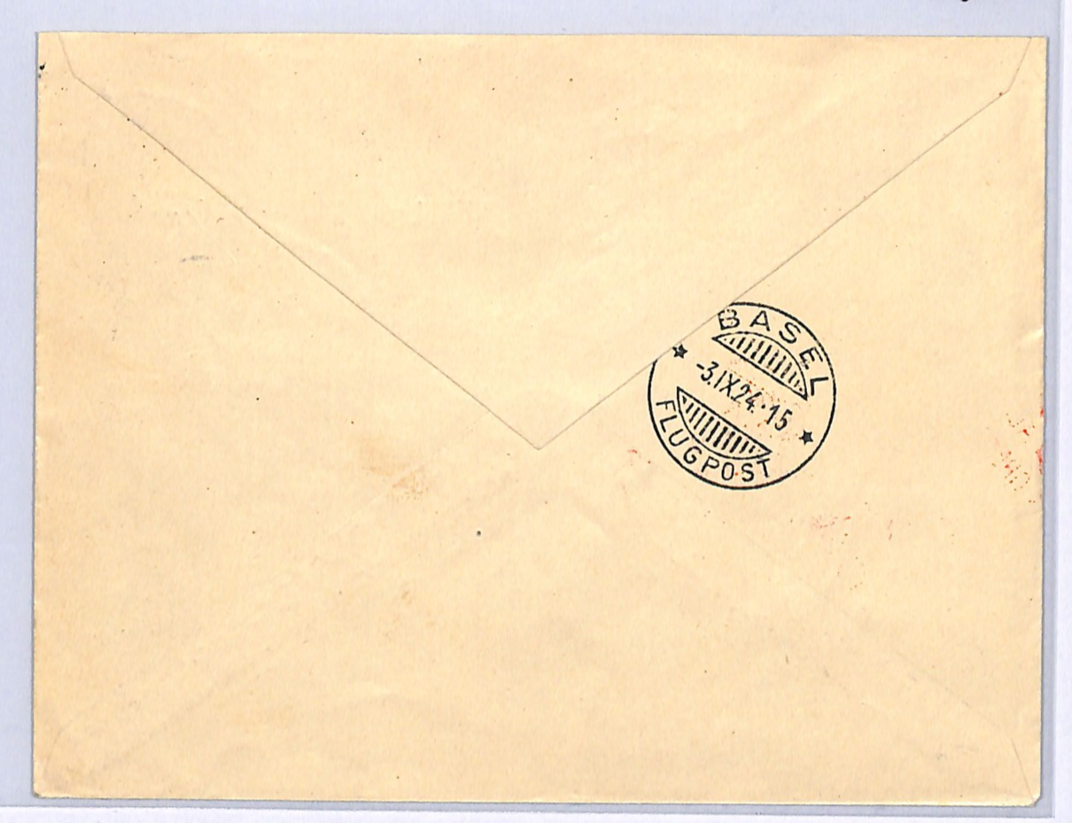 SWITZERLAND Flight Cover 1924 SOLOTHURN-GRENCHEN 30c Semi-Official Air Stamp WQ2 - Image 4