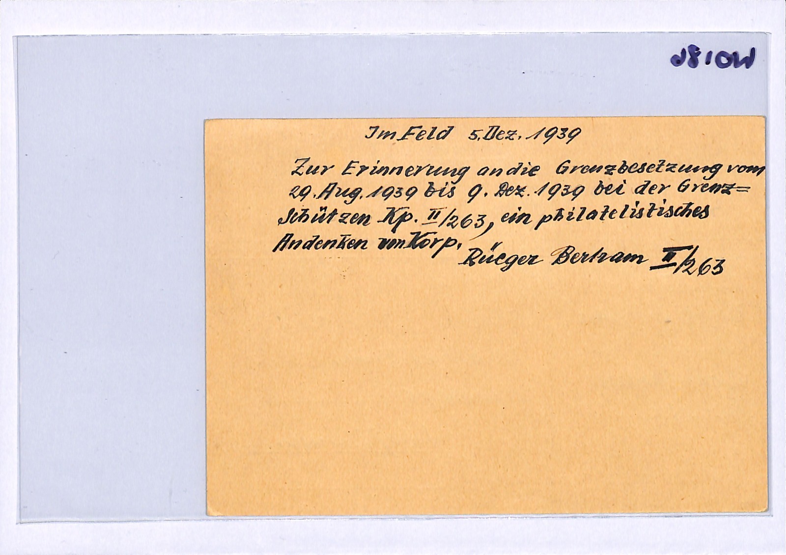 SWITZERLAND MILITARY Card GRENZBRIGADE 6 1939 Pro Juventute Mixed Franking WO186 - Image 6