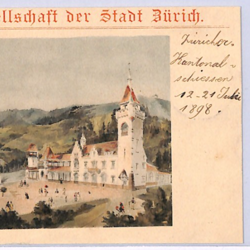 SWITZERLAND Postcard *SHOOTING SOCIETY* Zurich 1898 Early PPC GUNS WP127 - Image 6