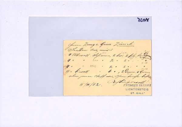 SWITZERLAND RAILWAY Card *AMBULANT #57 (TRAIN) 32* TPO 1882 Lichtensteig XV135 - Image 10